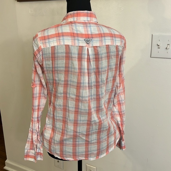 Columbia PFG Women's Plaid Long Sleeve 100% Cotton Button Down Shirt, Sz. S. - Picture 8 of 15